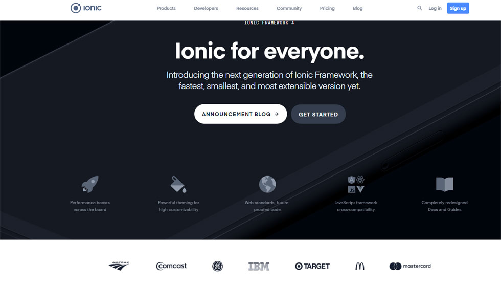 ionic.io网站截图